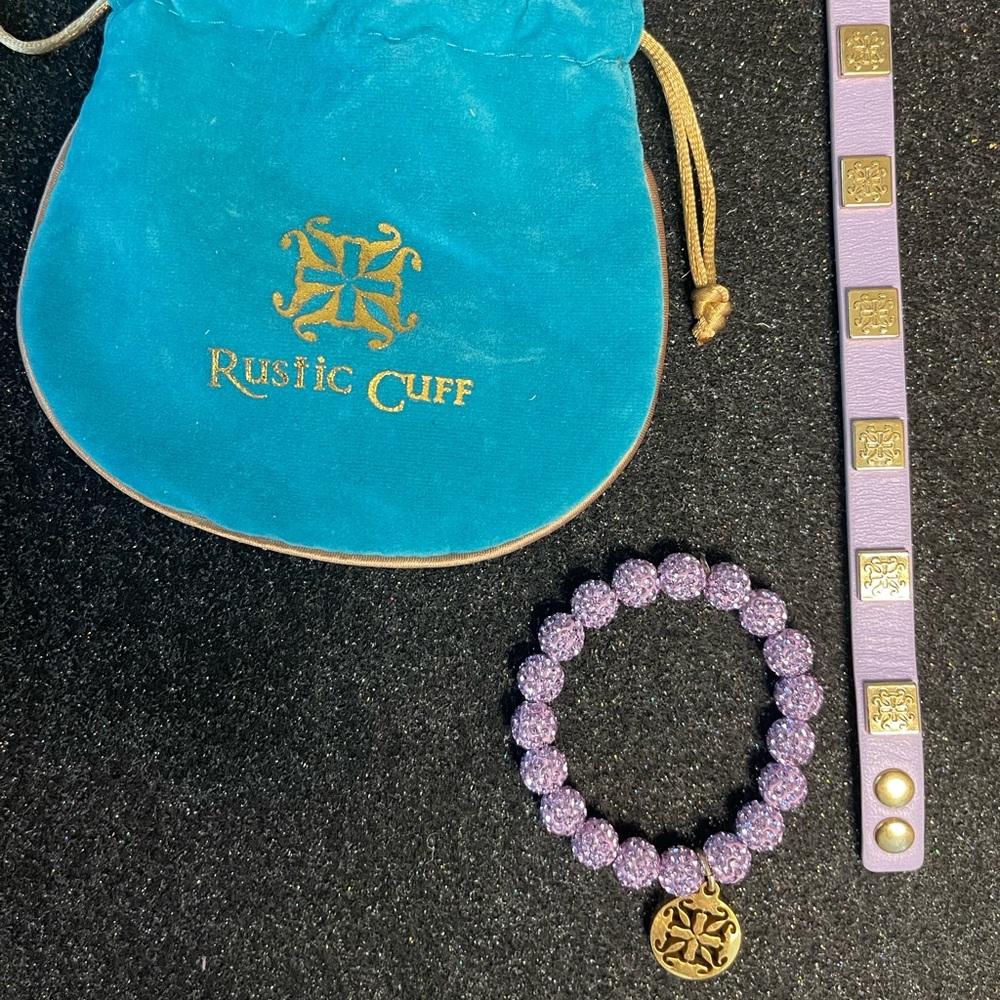 Rustic cuff bracelet set